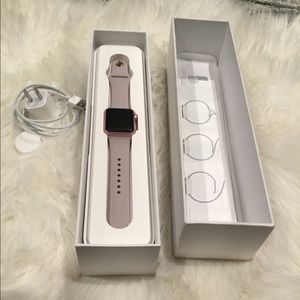Apple Watch 38mm rose gold with pink sand band